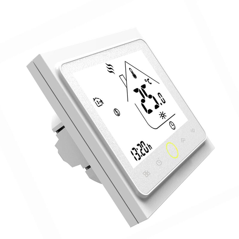 foto del prodotto decdeal termostato intelligente intellight, regolatore di temperatura 5a, riscaldamento dell acqua a pavimento per la casa, senza wi fi, bianco