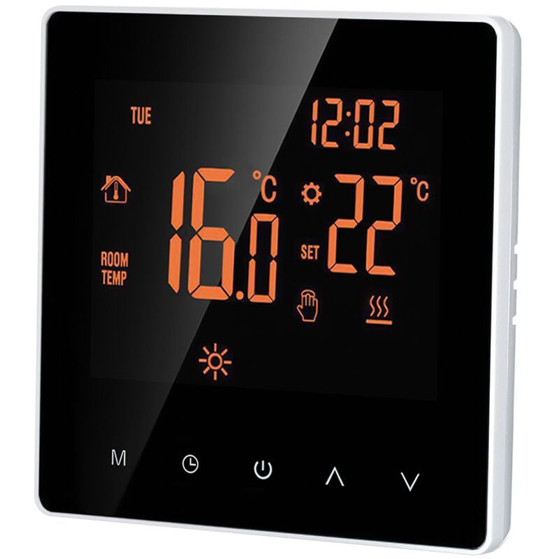 foto del prodotto decdeal termostato intelligente termostato digitale display lcd touch screen settimanale termostato elettrico programmabile per riscaldamento a