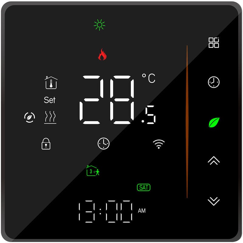 foto del prodotto decdeal termostato intelligente wifi regolatore di temperatura programmabile settimanalmente supporta controllo touch app mobile controllo vocale