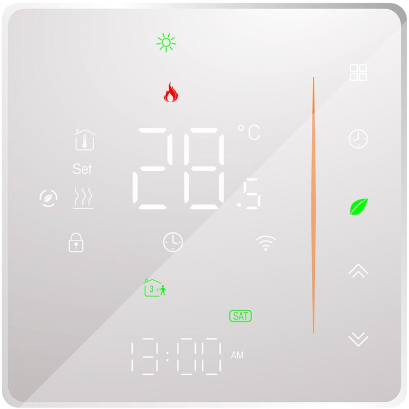 foto del prodotto decdeal termostato intelligente wifi regolatore di temperatura programmabile settimanalmente supporta controllo touch app mobile controllo vocale