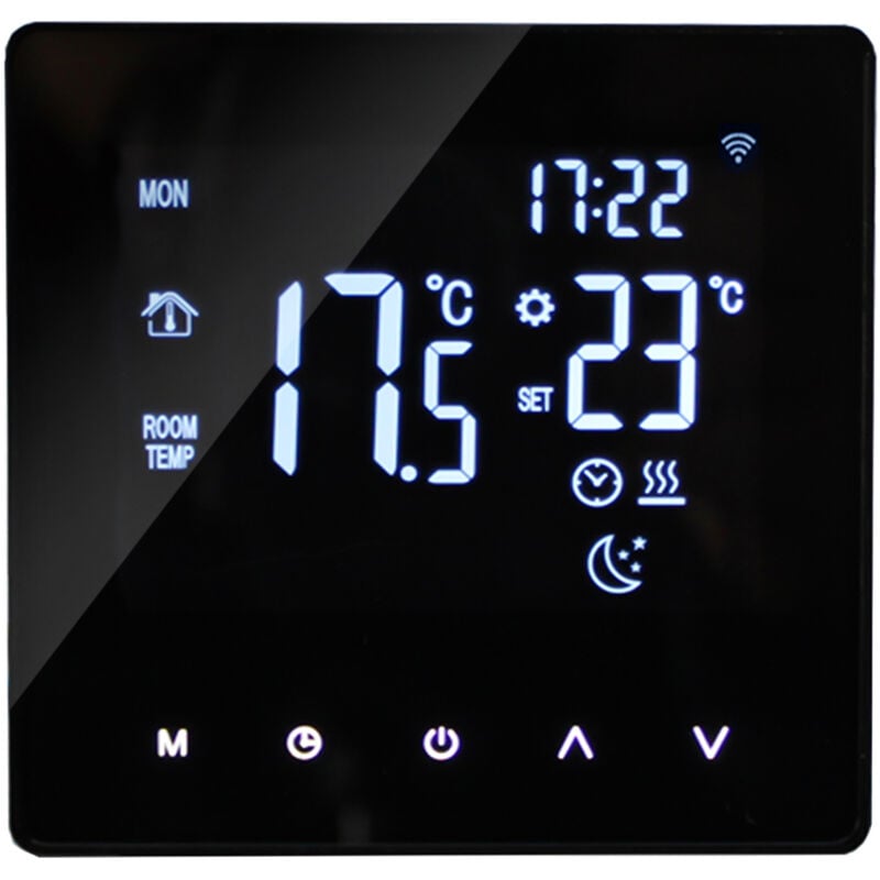foto del prodotto decdeal termostato wifi intelligente regolatore di temperatura per il riscaldamento dell acqua display lcd touch screen controllo app programmabile