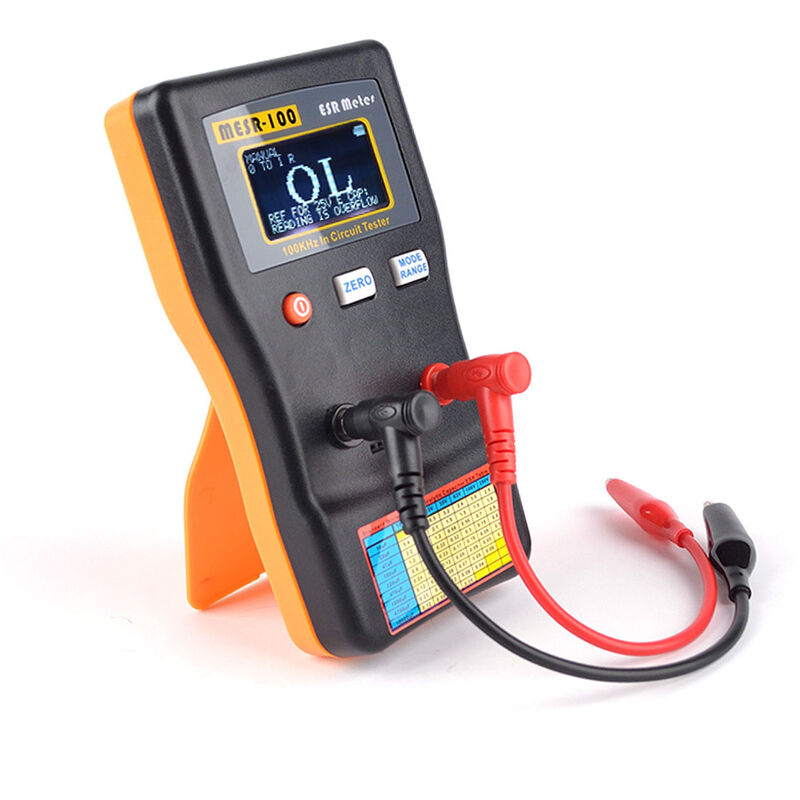 foto del prodotto decdeal tester esr mesr 100 misurazione accurata della resistenza interna del condensatore compatibile con i test in circuit 4 cifre ad alta