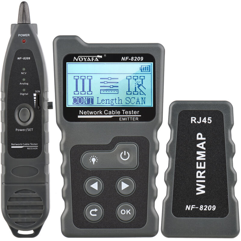 foto del prodotto decdeal tester per cavi di rete lcd multifunzionale wire tracker poe checker tester di tensione e corrente poe online con tester per cavi con