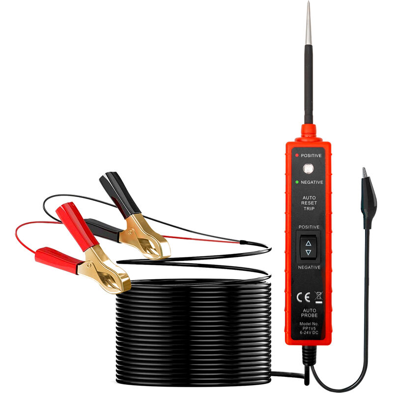foto del prodotto decdeal tester per circuiti elettrici automobilistici 6 24v dc tester per impianti elettrici per auto