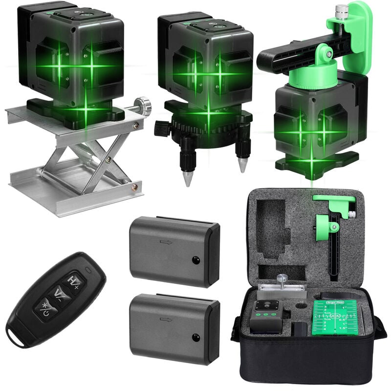 foto del prodotto decdeal versatile livella laser a 12 linee precisione 1 mm 5 m, autolivellante, telecomando e app mobile