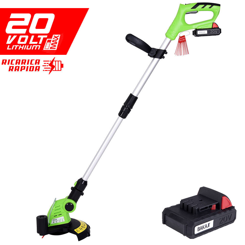 foto del prodotto decespugliatore elettrico a batteria litio 20v tagliaerba tagliabordi rasaerba