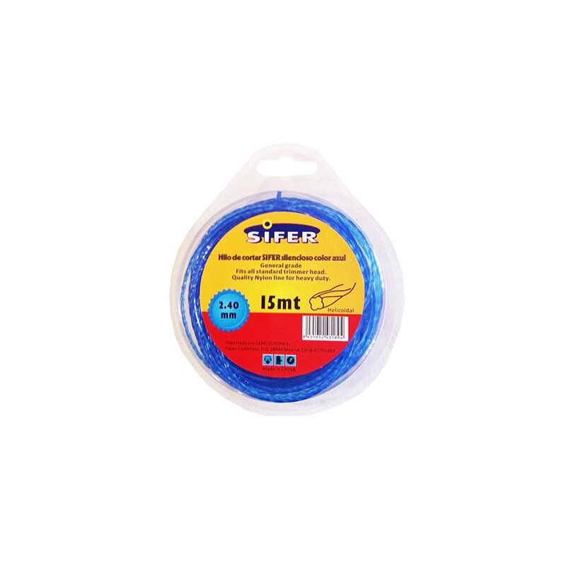 foto del prodotto decespugliatore sifer filo blu silencio helico 2,4mm x 15m m48222050