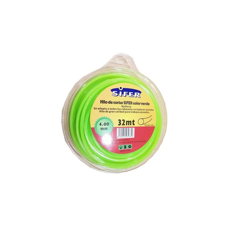 foto del prodotto decespugliatore tondo verde sifer filo 4 mm x 32 mt