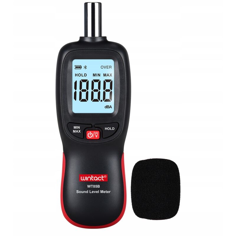 foto del prodotto decibel meter applicazione sonometro bluetooth sul telefono