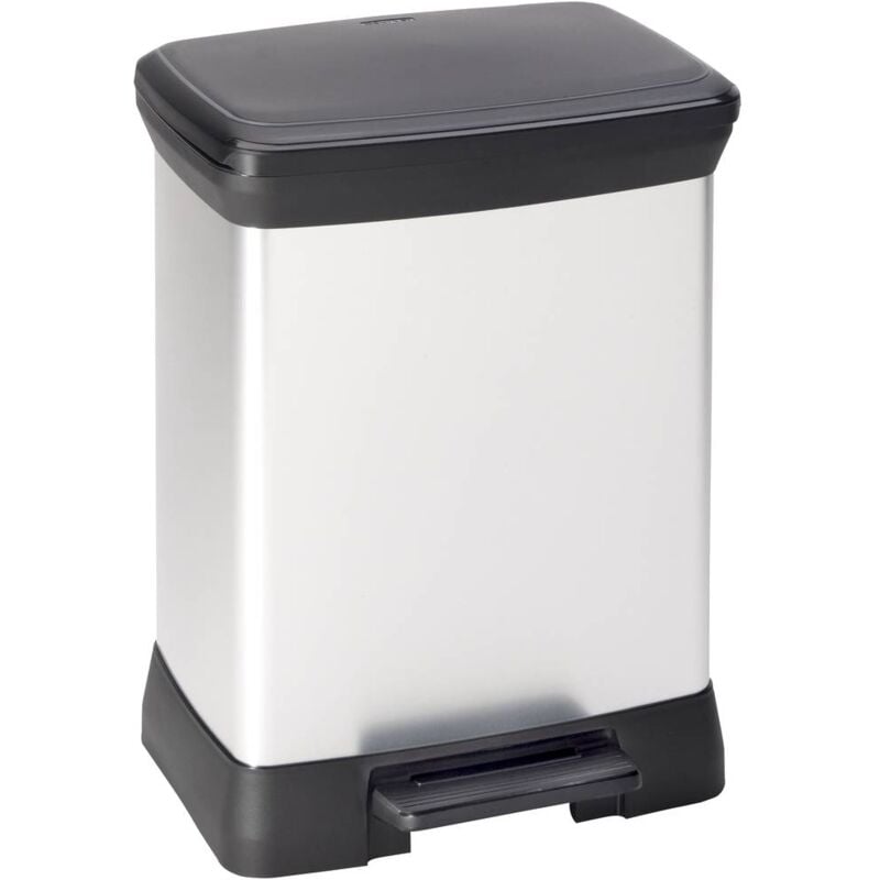 foto del prodotto deco bin 240638 bidone della spazzatura 30 l l x a x p 390 x 510 x 290 mm argento, nero 1 pz. curver