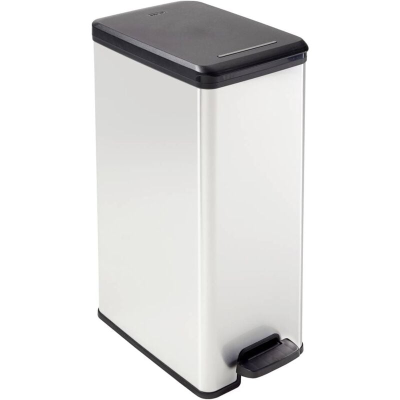foto del prodotto deco bin 240640 bidone della spazzatura 40 l l x a x p 250 x 610 x 420 mm argento, nero 1 pz. curver