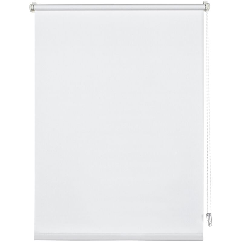 foto del prodotto deco company 23 1017 tapparella a rullo a morsetto o adesiva, tessuto, bianco, 60 x 150 cm