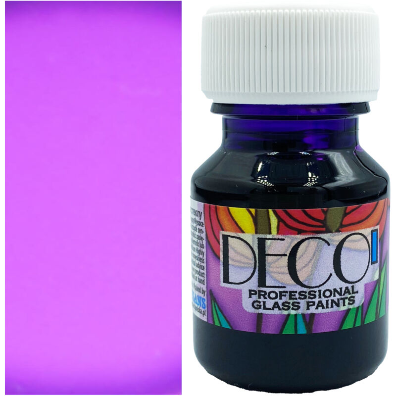 foto del prodotto deco pittura a freddo per vetrate, decoro renesans 129 viola 30ml