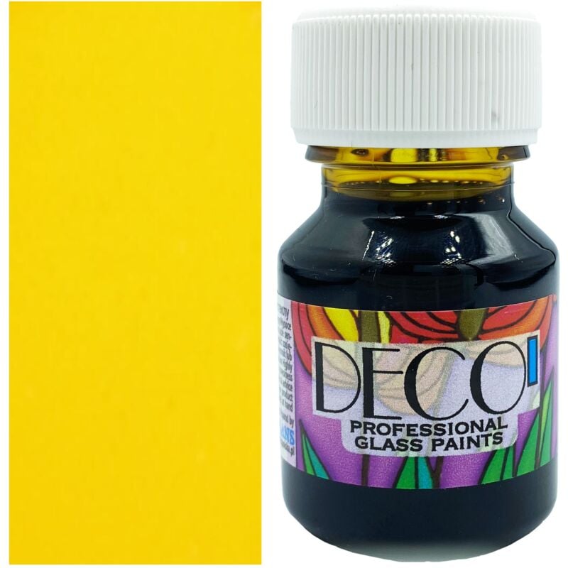 foto del prodotto deco vernice per vetrate a freddo renesans 111 giallo scuro 30ml