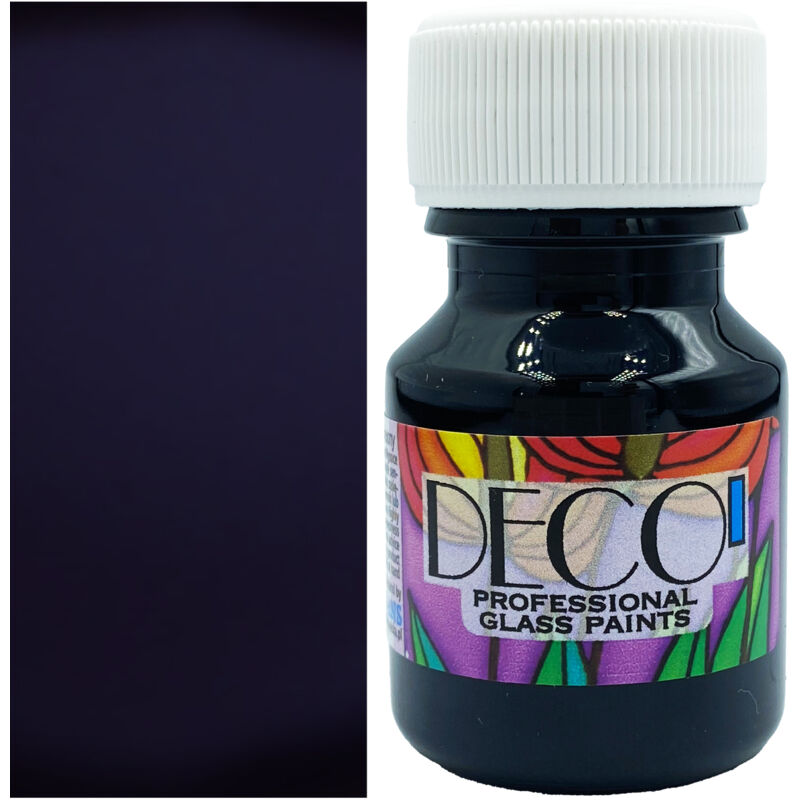 foto del prodotto deco vernice per vetrate a freddo, renesans scuro 190 nero 30ml