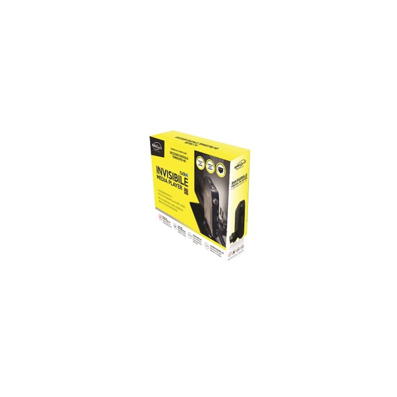 foto del prodotto decoder digitale invisibile, mediaplayer, nero, dvbt2, hevc h 265 digiquest