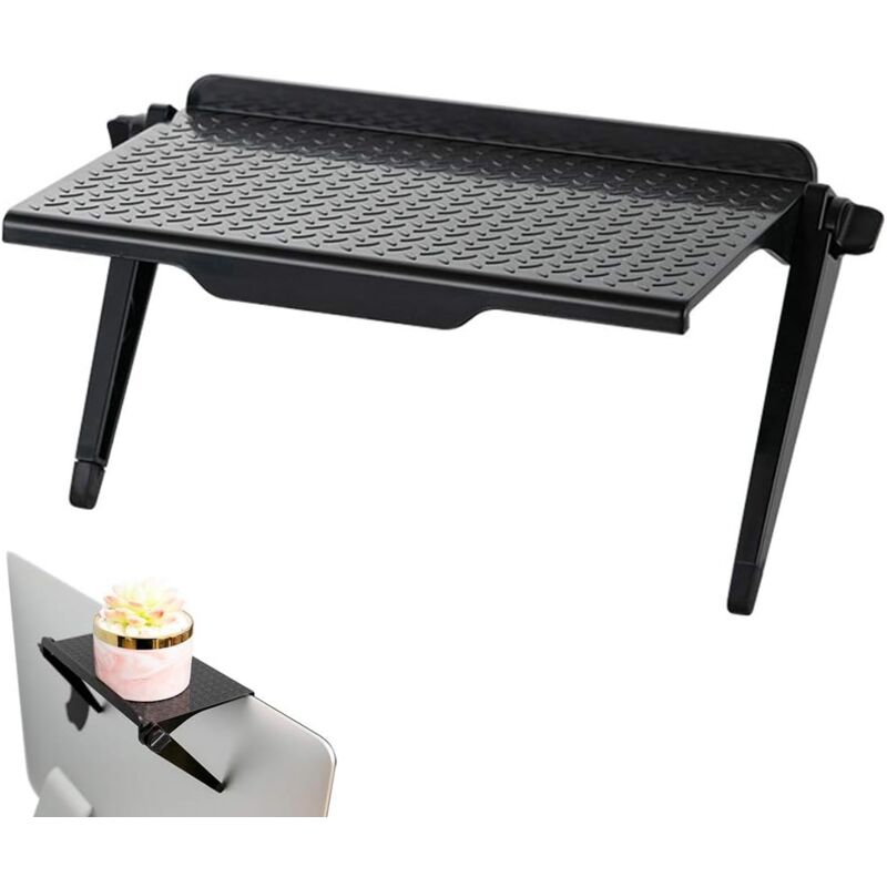 foto del prodotto decoder shelf monitor stand holds speakers streaming devices save space black