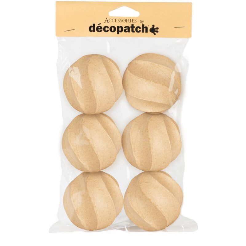 foto del prodotto decopatch d copatch no064c unpack di 6 palline di natale intrecciate decorazione invernale