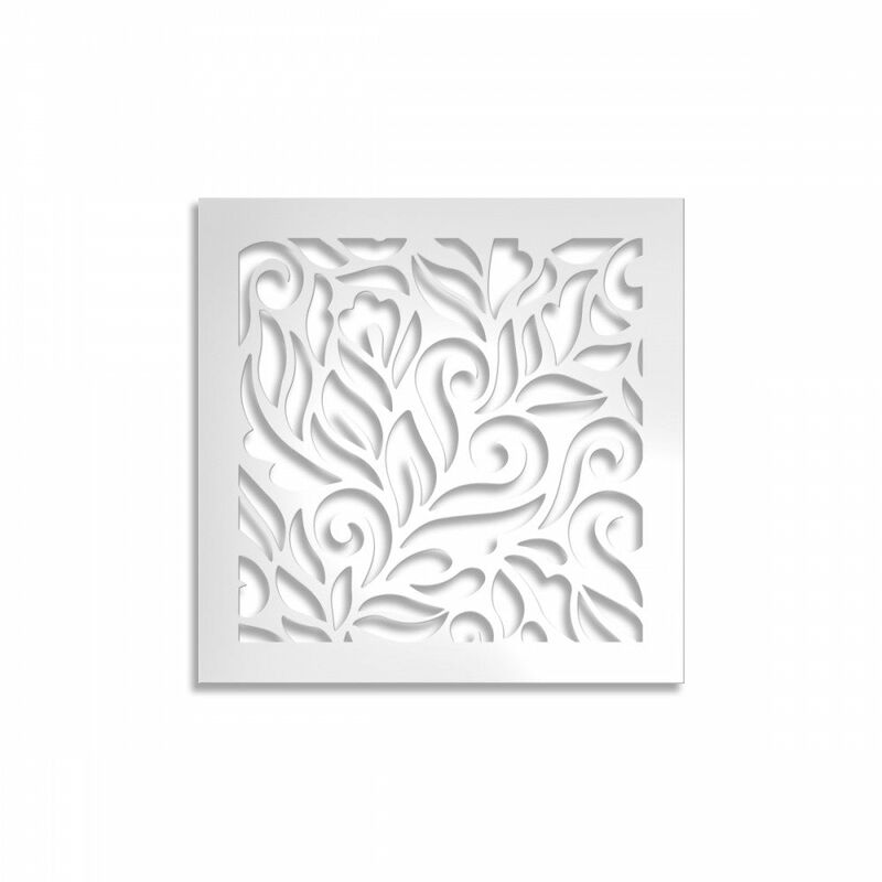 foto del prodotto decor pannello in pvc traforato spessore 10mm misura 73x73 cm colore bianco