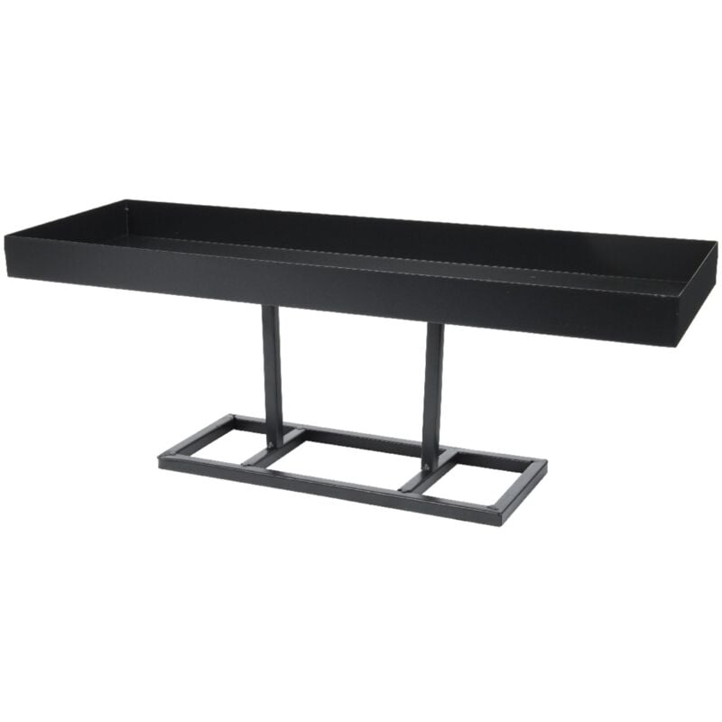 foto del prodotto decor space alzata in alluminio color nero, decorazione natalizia moderna ed elegante, da h 17 cm
