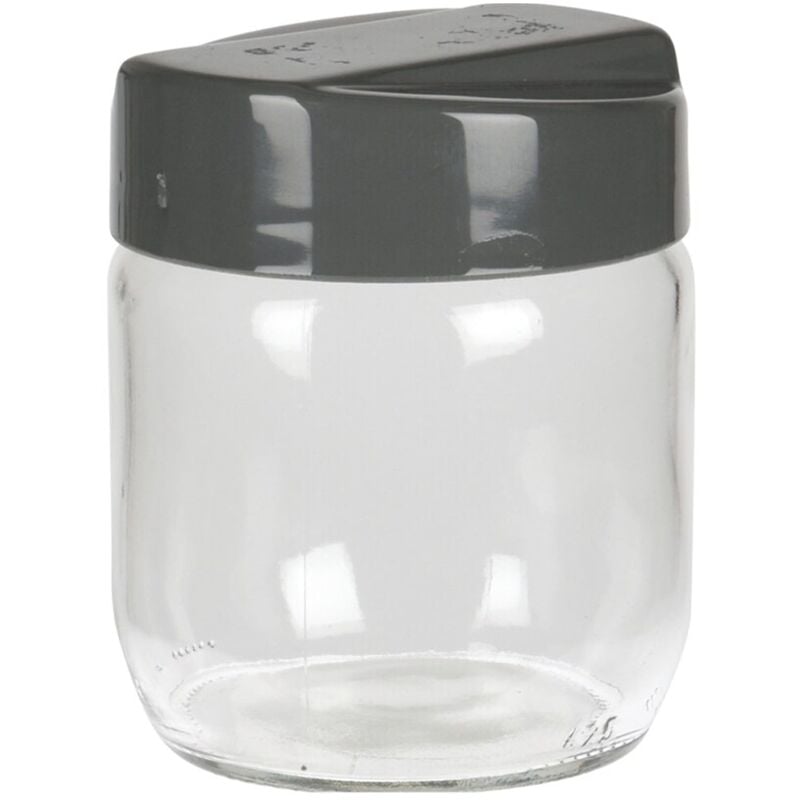 foto del prodotto decor space - barattolo in vetro con tappo per alimenti e conserve cibo boccacci -1000 ml nero