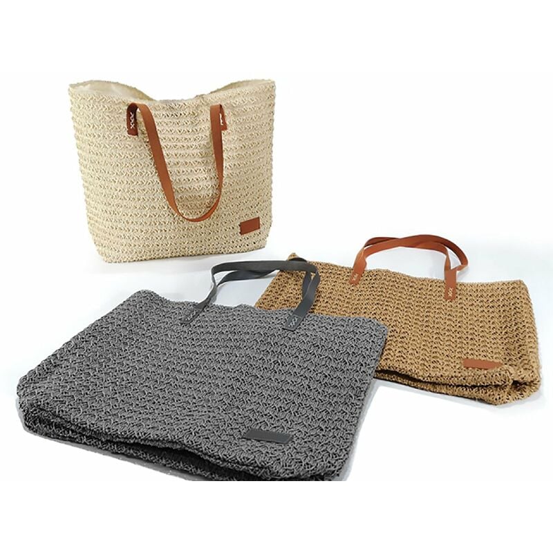 foto del prodotto decor space borsa mare con chiusura a bottone magnetico e corde ergonomiche