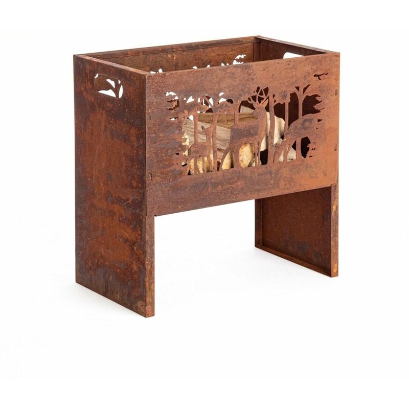 foto del prodotto decor space - braciere 'belisma', in acciaio resistente alle alte temperature, color ruggine, per esterno