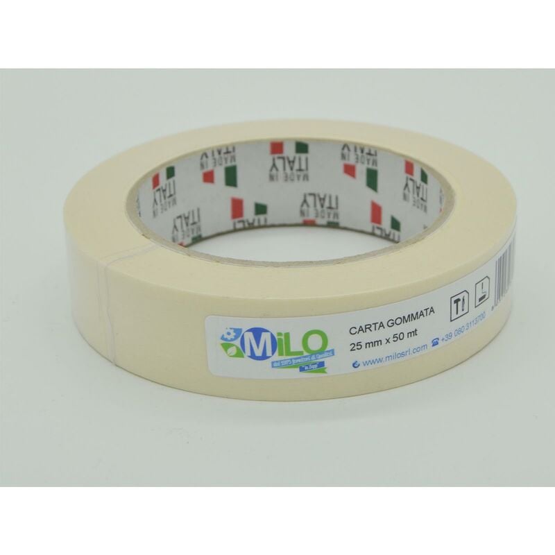 foto del prodotto decor space carta gommata nastro gommato per pittori e carrozzieri per incartare 25 mm x 50 mt 