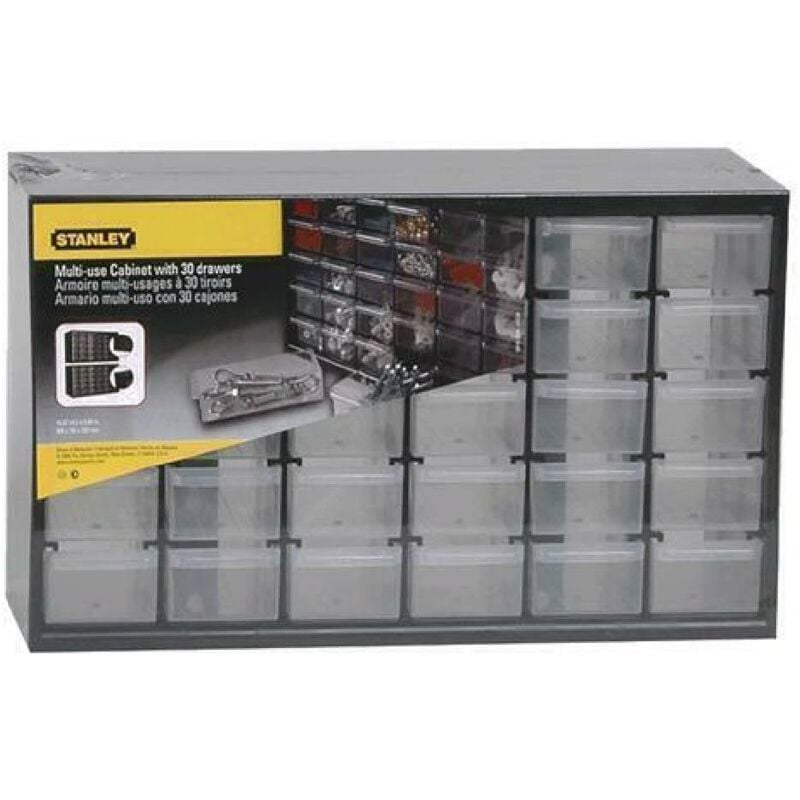 foto del prodotto decor space cassettiera porta minuteria composta da 30 cassetti trasparenti senza blocco
