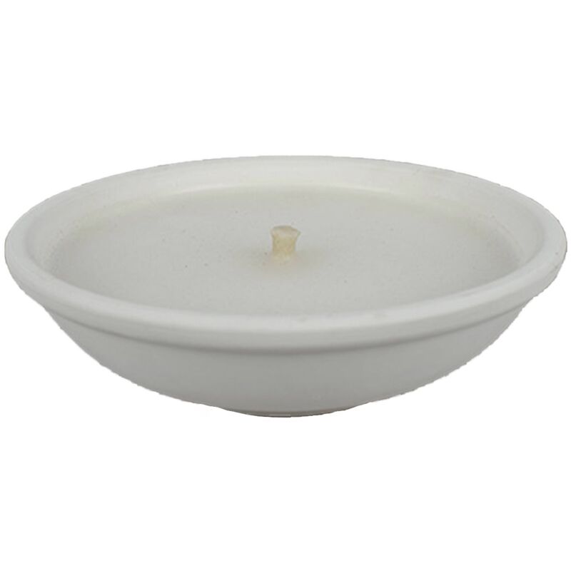 foto del prodotto decor space cera alla citronella bianca in coccio per matrimoni ed eventi 19 cm