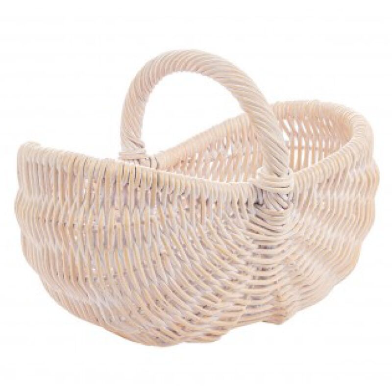 foto del prodotto decor space - cesta con 1 manico narra sbiancato e naturale da esterno -sbiancato