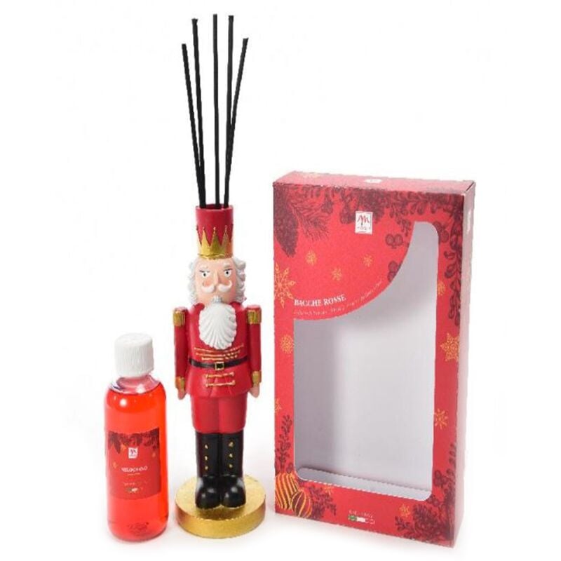 foto del prodotto decor space diffusore di essenza schiaccianoci con bacchetti in cotone profumatore per ambienti 250 ml vaniglia