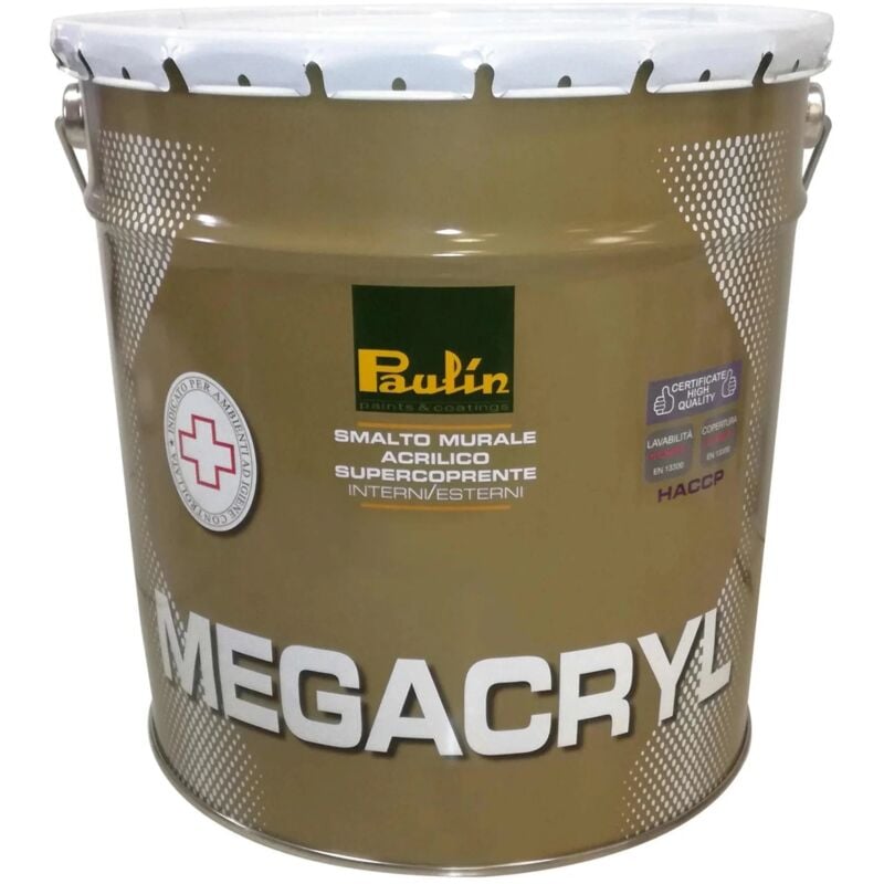 foto del prodotto decor space megacry smalto murale acrilico per intonaci opaco opaco bianco 4 lt