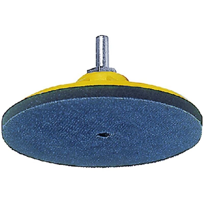 foto del prodotto decor space platorello con velcro biadesivo, per smerigliatrice trapano completo di perno 10 mm e foro 14 mm 150 mm