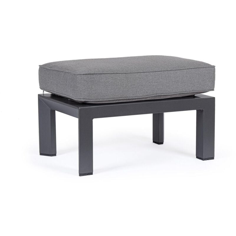 foto del prodotto decor space poggia piedi con cuscino hendrix pouf in alluminio da giardino e veranda