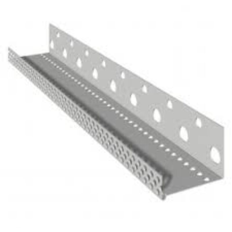 foto del prodotto decor space - profilo di partenza per isolamento termico in alluminio con gocciolatoio -8 cm