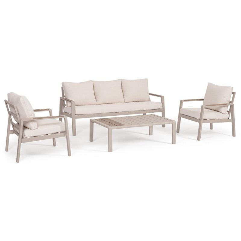 foto del prodotto decor space salotto con poltrone e tavolino elna struttura in alluminio per veranda e giardino peyote