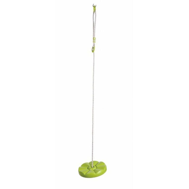 foto del prodotto decor space seggiolino a disco per altalena in plastica con corde per arrampicata verde