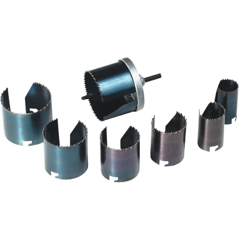 foto del prodotto decor space set di seghe a tazza progettate per creare fori circolari su legno e plastica set 5 pezzi 60 95 mm