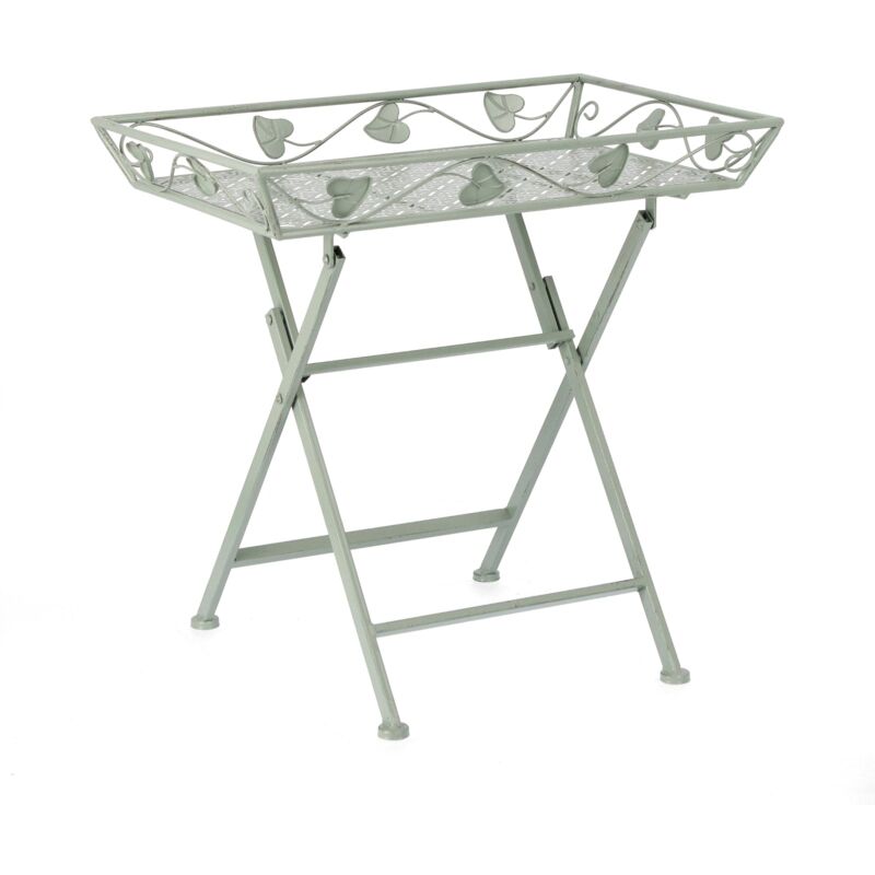 foto del prodotto decor space tavolo harriet salvia in acciaio rettangolare 63x40x60