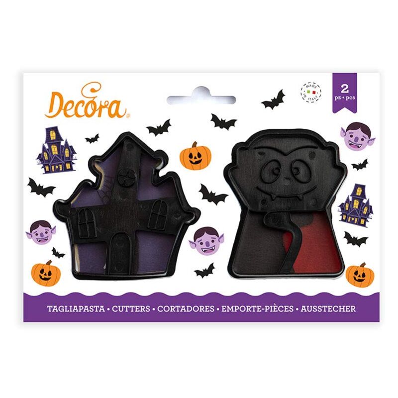 foto del prodotto decora 0255091 set 2 tagliapasta vampire, in plastica, il kit ideale per creare decorazioni in pasta di zucchero o di gomma, made in italy, design