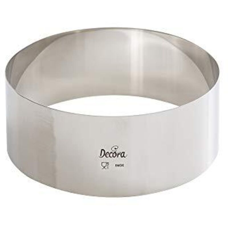 foto del prodotto decora 18 x h 6 cm 0063748 cerchio inox, 18 x 6 cm in acciaio inossidabile, argento