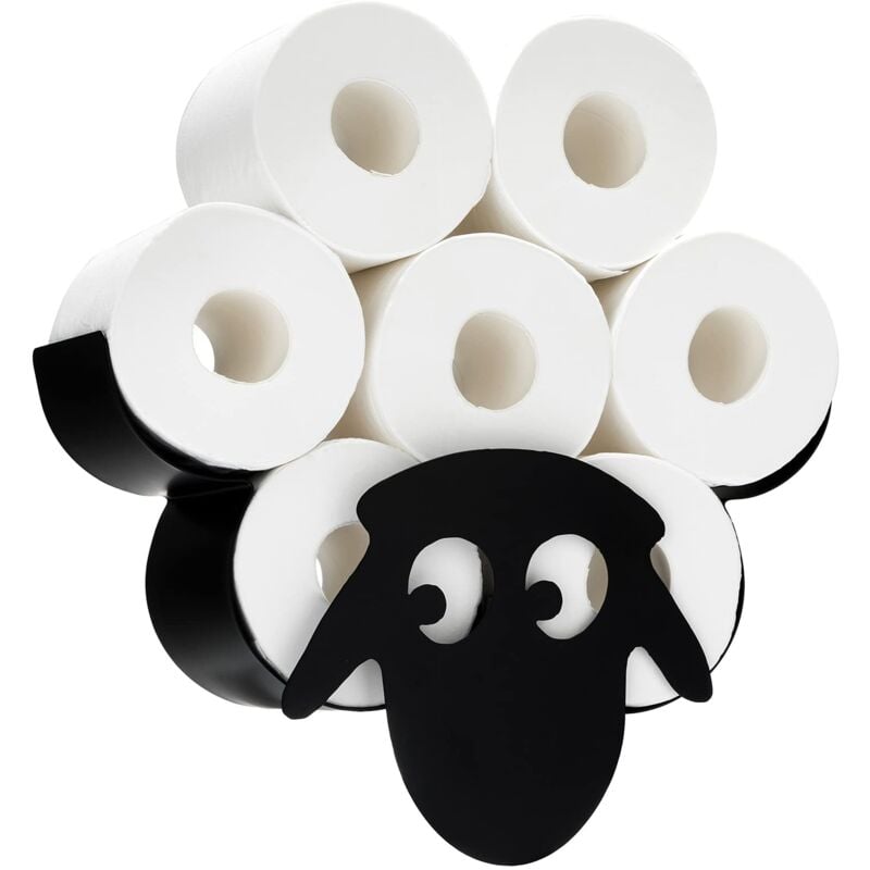 foto del prodotto decorative animal toilet paper holder tissue paper storage rack wall mounted iron tissue basket, sheep art decoration