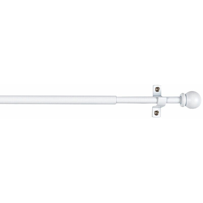 foto del prodotto decorativo estensibile per vetri, asta per tende, metallo con viti e staffe, asta regolabile, diametro 10 mm, colore sfera grigia, 70 120 cm