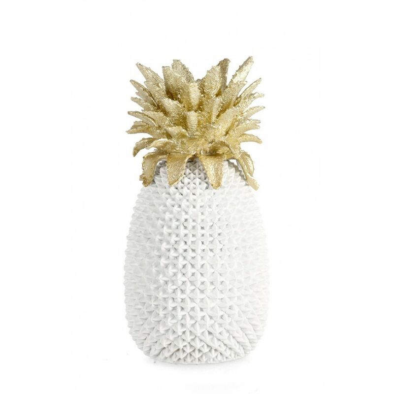 foto del prodotto decorazione ananas surabaya bianco h49,5
