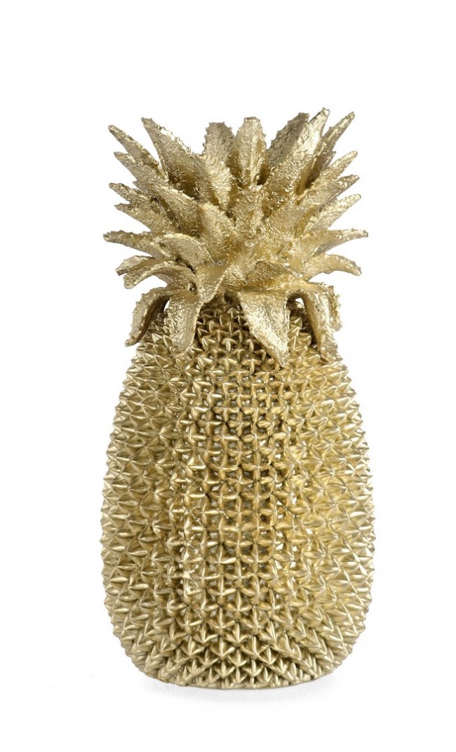 foto del prodotto decorazione ananas surabaya oro h49,5