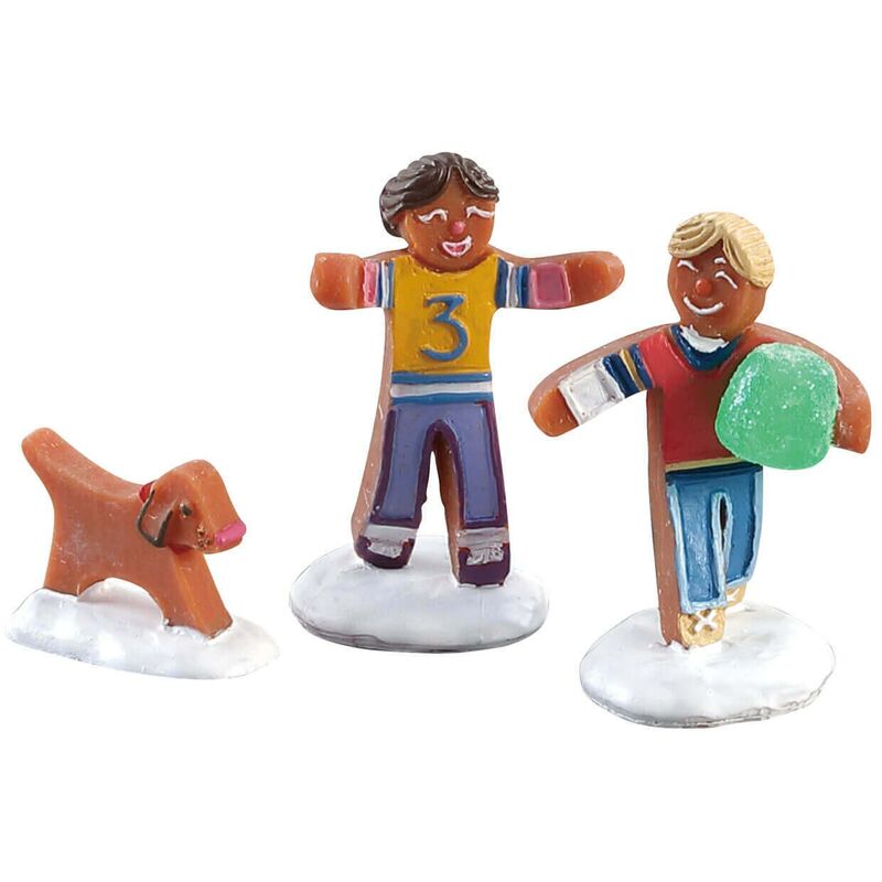 foto del prodotto decorazione calcio di gumdrop set da 3 per villaggio di natale e presepe, in resina da h 2,5 cm