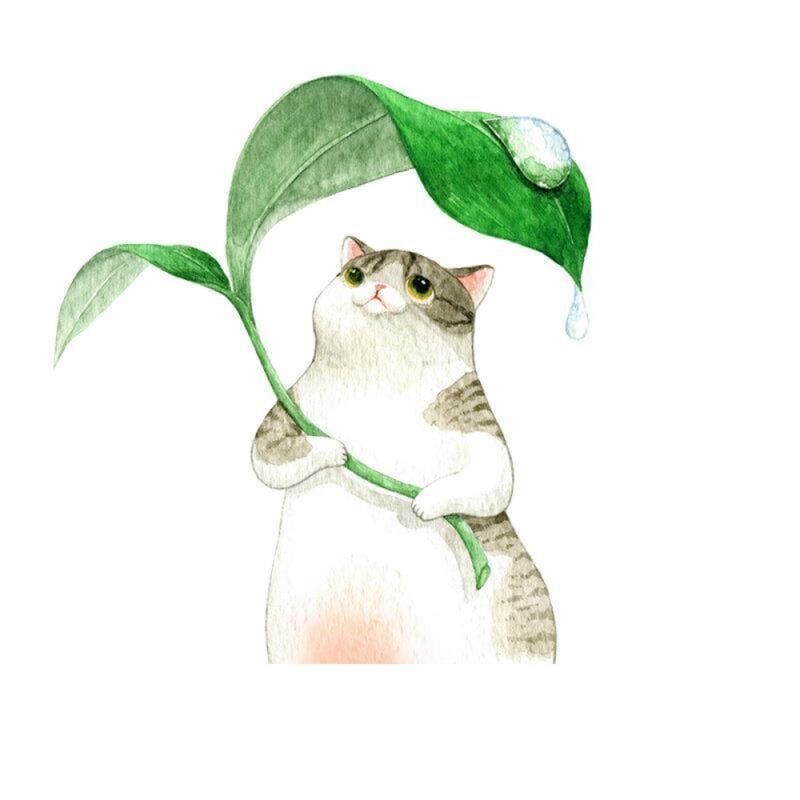 foto del prodotto decorazione con gatto con ombrello carino, decalcomania murale, poster fai da te, stacca e attacca, decalcomania murale per bambini e decorazioni per