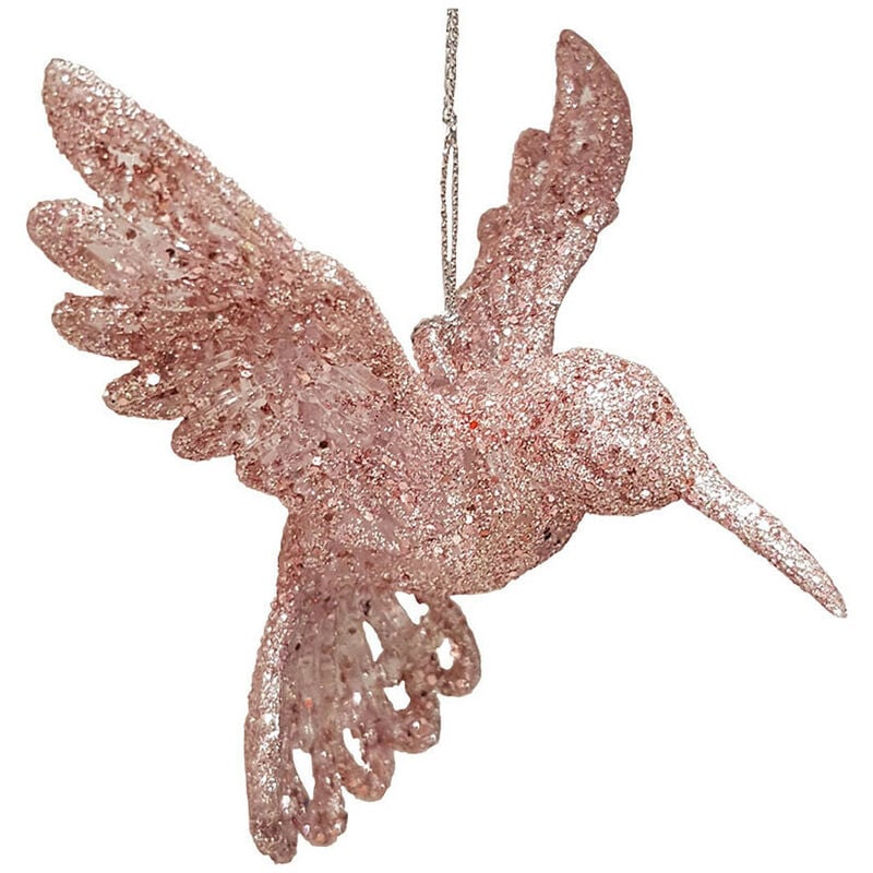 foto del prodotto decorazione da appendere con uccello rosa lucido