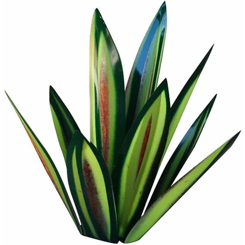 foto del prodotto decorazione da giardino, ornamento di agave, ornamento in ferro, sculture e statue da giardino, 27 cm verde gruppom